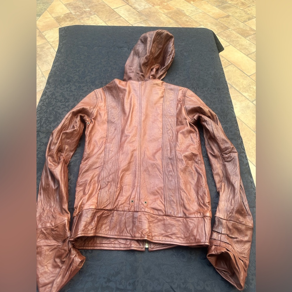 Mike & Chris Leather Jacket Size S Pit To Pit: 16… - image 3